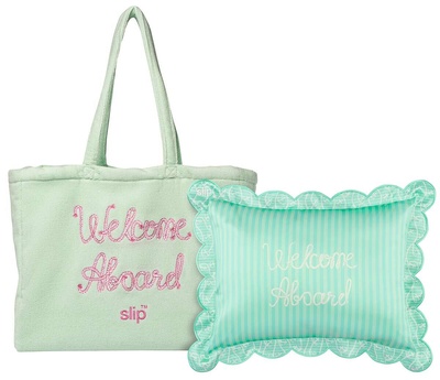 Slip slip pure silk travel pillow with complimentary beach bag - les vacances