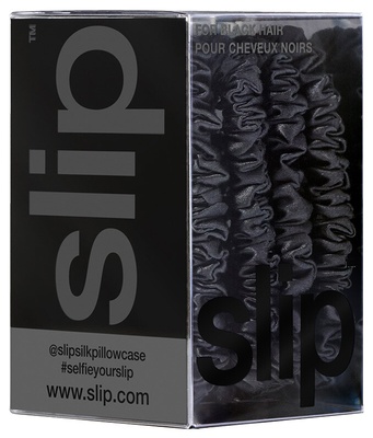 Slip Pure Silk Skinny Scrunchies nero